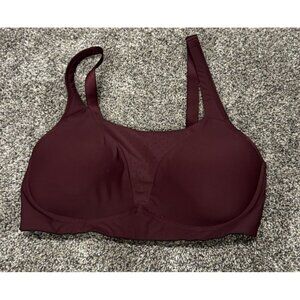 Lululemon Sports Bra Burgundy Strappy 36C EUC